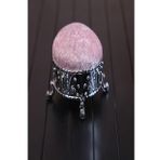 Pembe Eşarp Şal İğnedanlık Kadife Gümüş Ayaklı 5004_04