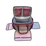 Pembe Ev Tipi Dikiş Makine Çantası | Çanta Hurcu | Profesyonel Dikiş Makinesi Çantası