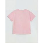 Pembe Fiyonk Baskılı Taşlı Kız Çocuk Tişört