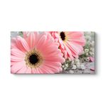 Pembe Gerbera Çiçeği Tablosu 80 x 40