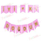 Pembe Gold Doğum Günü Süsü İyi Ki Doğdun Yazı