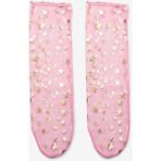 Pembe Gold Küçük Yıldız Detaylı Kız Çocuk Tül Çorap - 01P-Pembe - 2 - 4 Yaş