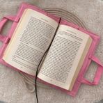 Pembe Gözlük Bölmeli Taşınabilir Kitap Çantası 12+ Yaş İçin Günlük Kullanıma Uygun Yıkanabilir