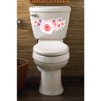 Pembe Güller Klozet Kapağı Ve Banyo Sticker