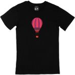 Pembe Hava Balonu Siyah Tişört - 5XL