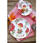 PEMBE HOME MELAMİN FLORAL DESEN TATLI TABAĞI 2 ADET