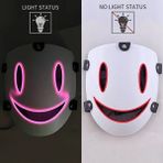 Pembe Japon Anime Yüksek Katlı Invasion Cosplay Maske LED Parlayan Maske Parti Maskesi Japon Samuray Cosplay Kostüm Sahne (Yurt Dışından) - Renkli - Yok