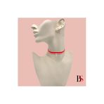 Pembe Kadife Kadın Yusufcuk Choker Kolye BS3351