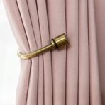 Pembe Kadife Karartma Perdeleri Çocuk Yatak Odası Oturma Odası Ev Dekorasyonu 2'li Panel Seti Kalın Pazen Kalem Pileli Tasarım Pembe G 140 x U 180 cm