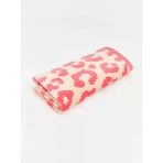 Pembe Kadın Leopar Desenli Plaj Havlusu 70X150 Cm