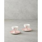Pembe Kahve Fincan Takımı, 80 Ml, Şık ve Zarif Tasarım - Seçenek 1