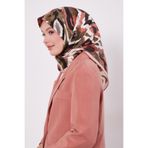 Pembe Kamuflaj Desen Twill İpek Eşarp