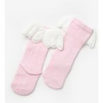 Pembe Kanatlı Kız Çocuk Çorap - 01P-Pembe - 8 - 9 Yaş