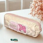 Pembe Karakterli Okul ve Kozmetik Çantası, Şık ve Kullanışlı Tasarım - Ahşap - Bej - Seçenek 1