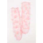 Pembe Kelebek Aplikeli Kız Çocuk Tül Çorap - 01P-Pembe - 6 - 8 Yaş