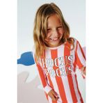 Pembe Kız Çocuk Hocus Pocus ÇizgiliUzun Kol Pijama Takımı