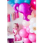 Pembe Kız Kafası Şekilli Folyo Balon 64cm