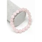 Pembe Kuvars Doğal Taş Bileklik 10 Mm Küre Kesim - Blk-2206