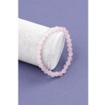Pembe Kuvars Doğal Taş Bileklik 6 mm Küre Kesim