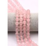 Pembe Kuvars Doğal Taş Dizi 10 Mm Fasetli Küre Kesim - Dz-0805