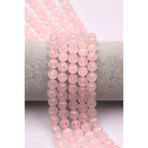 Pembe Kuvars Doğal Taş Dizi 8 Mm Fasetli Küre Kesim - Dz-0829
