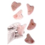 Pembe Kuvars Doğal Taş Gua Sha Yüz Masaj Taşı
