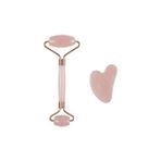 Pembe Kuvars Face Roller ve Pembe Kuvars Kalp Gua Sha (Premium Set)