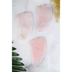 Pembe Kuvars Kaz Ayağı Model Gua Sha Yüz Masaj Taşı - Renkli
