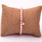 Pembe Kuvars Taşı Bileklik ( 6 mm )