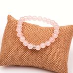 Pembe Kuvars Taşı Bileklik - 8 Mm
