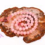 Pembe Kuvars Taşı Dizi (8 Mm)