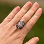 Pembe Kuvars Taşı Yüzük - Ayarlamalı
