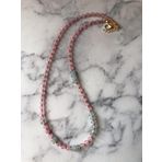 Pembe Kuvars ve Akuamarin Kolye