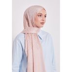 Pembe L Desen İtalyan Jakar Şal