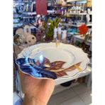 Pembe Lacivert Porselen 6'lı Pasta Tabak 20CM - 20 cm