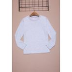 Pembe Life Gri Uzun Kollu Kız Çocuk Düz Sweatshirt 16426 - 4 - 5 Yaş