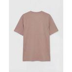 Pembe Loose Fit Bisiklet Yaka Baskılı Erkek Tişört