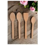 pembe lotus Ahşap Kaşık Tahta Kaşık 4 lü set