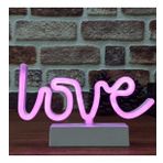 PEMBE LOVE LED IŞIK YILBAŞI IŞIKLARI DEKOR PİNK LOVE LED LİGHT PİLLİ LED IŞIK PEMBE NEON LED IŞIK