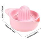 Pembe Manuel Taşınabilir Narenciye Sıkacağı Mutfak Gereçleri Plastik Portakal Limon Sıkacağı Çok Fonksiyonlu Meyve Sıkacağı Makinesi Mutfak Aksesuarları (Yurt Dışından) - Renkli