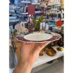 Pembe Mavi Porselen 6'lı Pasta Tabak 20CM - 20 cm