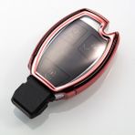 Pembe Mercedes Benz W203 W210 W211 W124 W202 W204 Amg Aksesuarları Için Tpu+Pc Araba Anahtar Kılıfı Kapak Anahtar Tutucu Zincir Halka (Yurt Dışından)