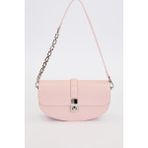 Pembe Metal Detaylı Omuz Çantası - 24 cm