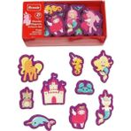 Pembe Mıknatıslı Unicorn Figürü, Renkli ve Eğlenceli Dekorasyon Objesi - Seçenek 1 - Ahşap - Bej