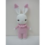 Pembe Miniş Tavşan Uyku Arkadaşı Amigurumi Organik Oyuncak