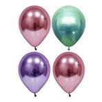 Pembe-mor-yeşil Krom Balon 40 Adet