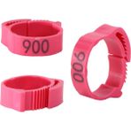 Pembe Numaralı Kaz Ayak Bileziği 100 Lü Paket