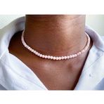 Pembe Opal Taşı Doğaltaş Kolye 4 Mm