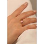 Pembe Opal Taşlı Altın Yüzük