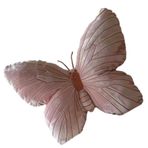 Pembe Parıltılı Kelebek Kırlent - 54,9 cm x 30 cm Kadife Dolgulu Yastık - Kanepe, Yatak, Oturma Odası için Sevimli 3D Peluş Dekoratif Yastık